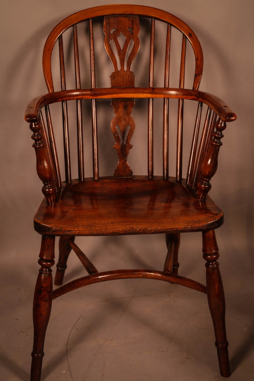 A Set of 6 Yew Wood Windsor Chairs Rockley View VI