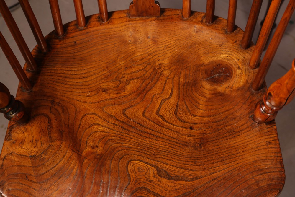 A Set of 6 Yew Wood Windsor Chairs Rockley View XI