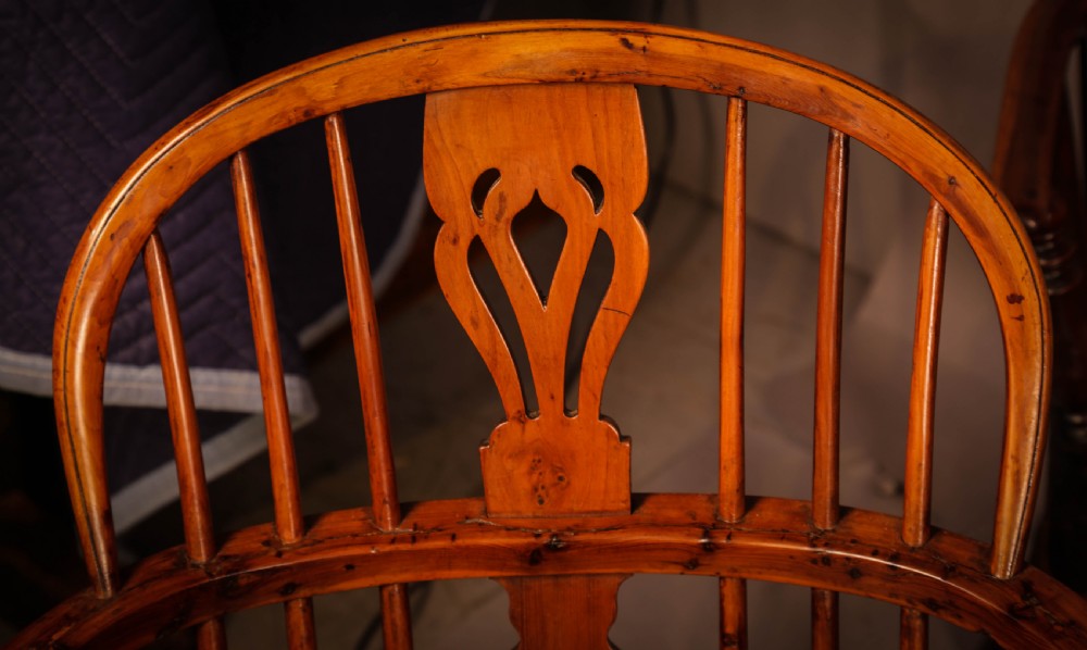 A Set of 6 Yew Wood Windsor Chairs Rockley View XII