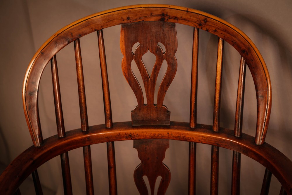 A Set of 6 Yew Wood Windsor Chairs Rockley View XV