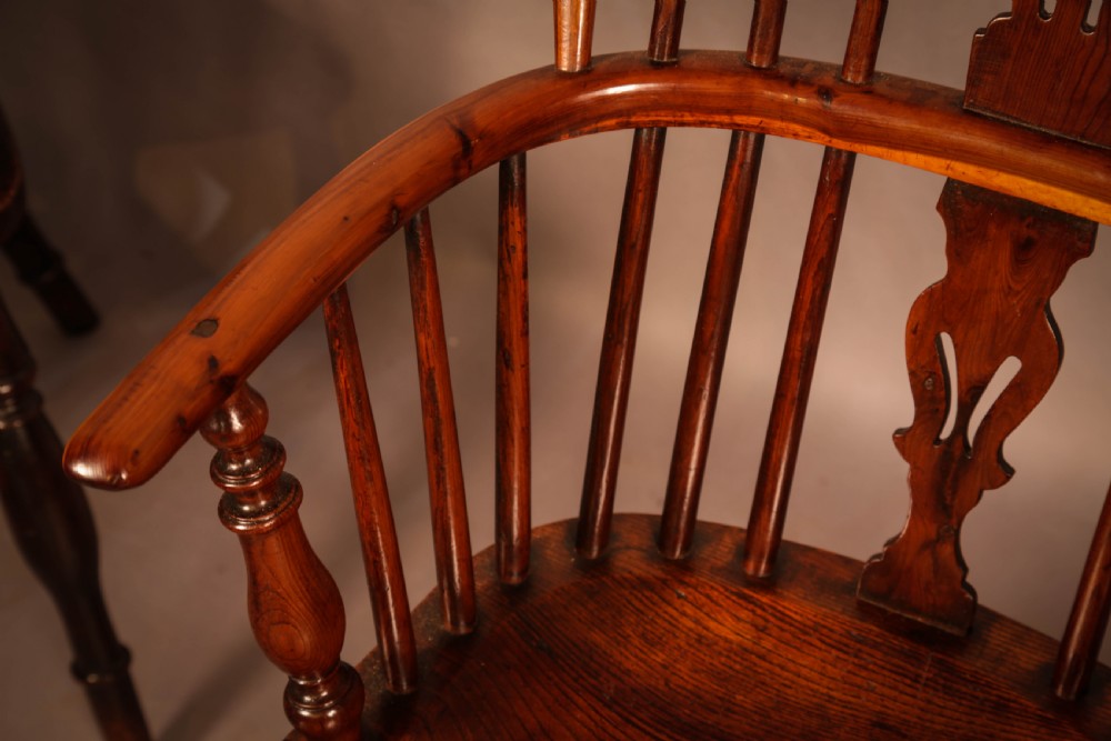 A Set of 6 Yew Wood Windsor Chairs Rockley View XVII