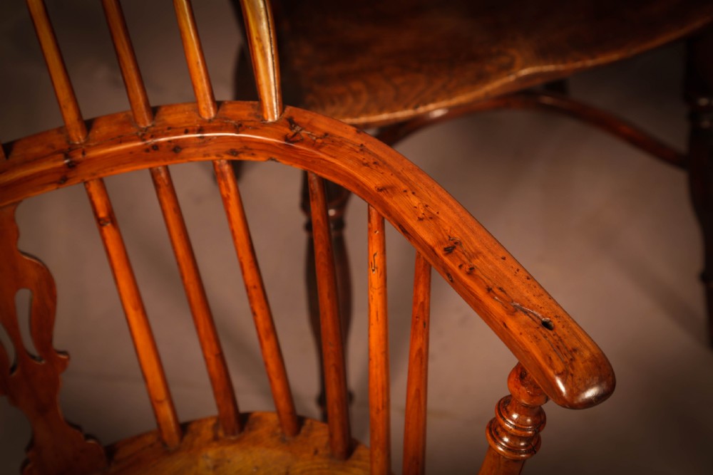 A Set of 6 Yew Wood Windsor Chairs Rockley View XVIII