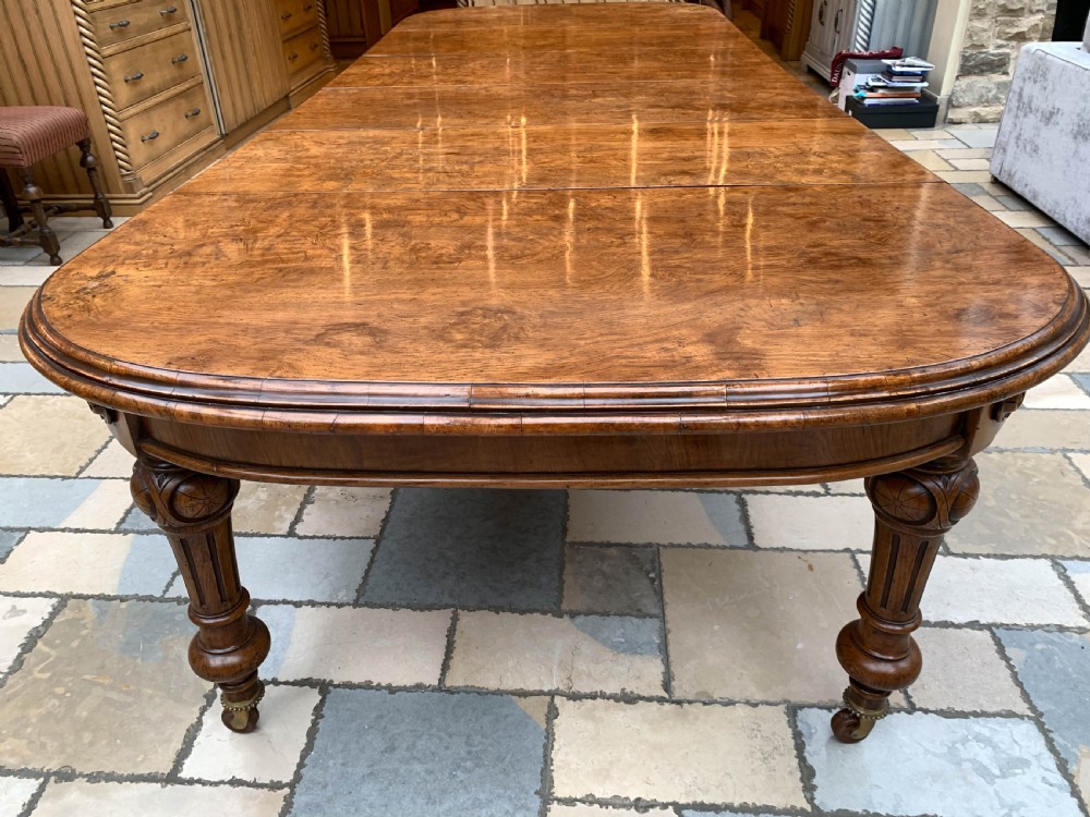 A Beutifull Pollard Oak Victorian Wind Out Extending Dining Table View IV