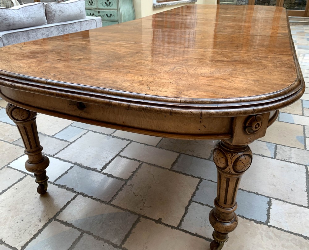 A Beutifull Pollard Oak Victorian Wind Out Extending Dining Table View VI
