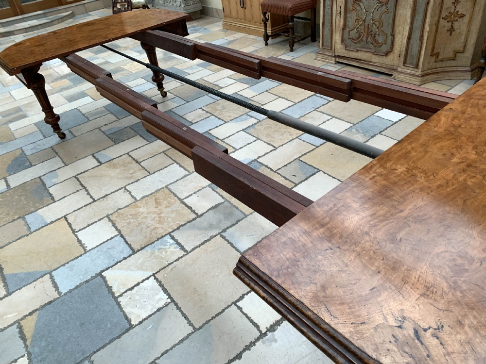 A Beutifull Pollard Oak Victorian Wind Out Extending Dining Table View XII