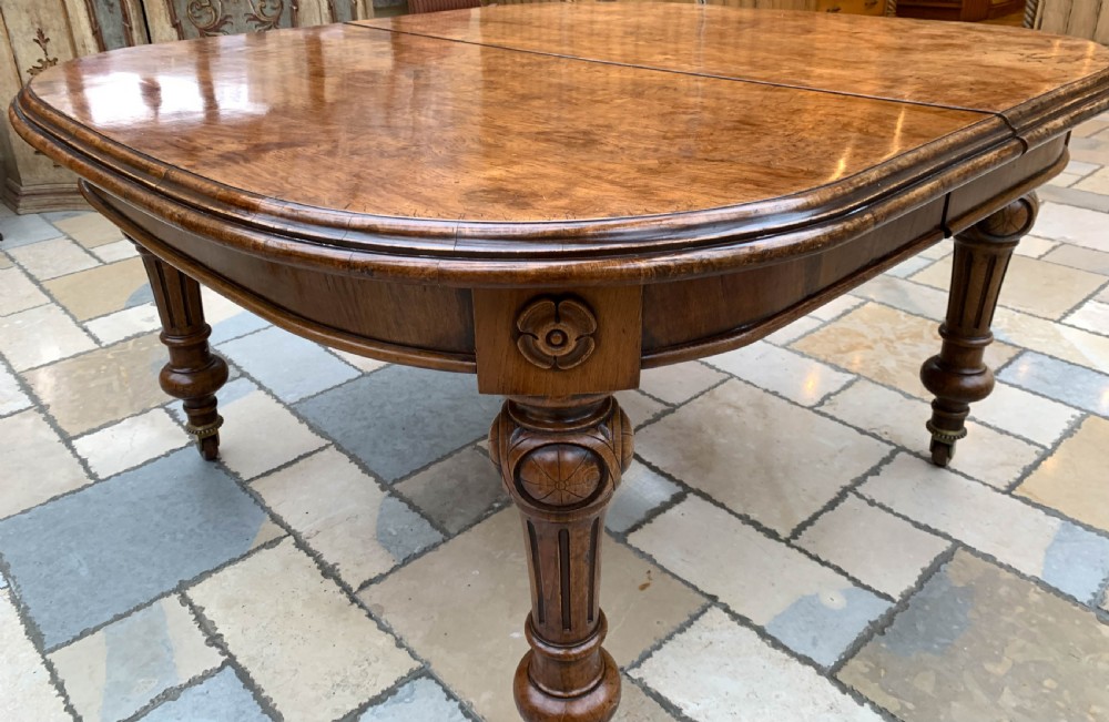 A Beutifull Pollard Oak Victorian Wind Out Extending Dining Table View XIV