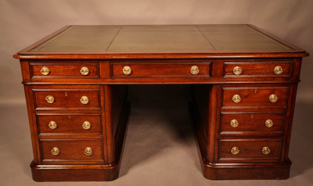 A Victorian Mahogany Partners Desk 