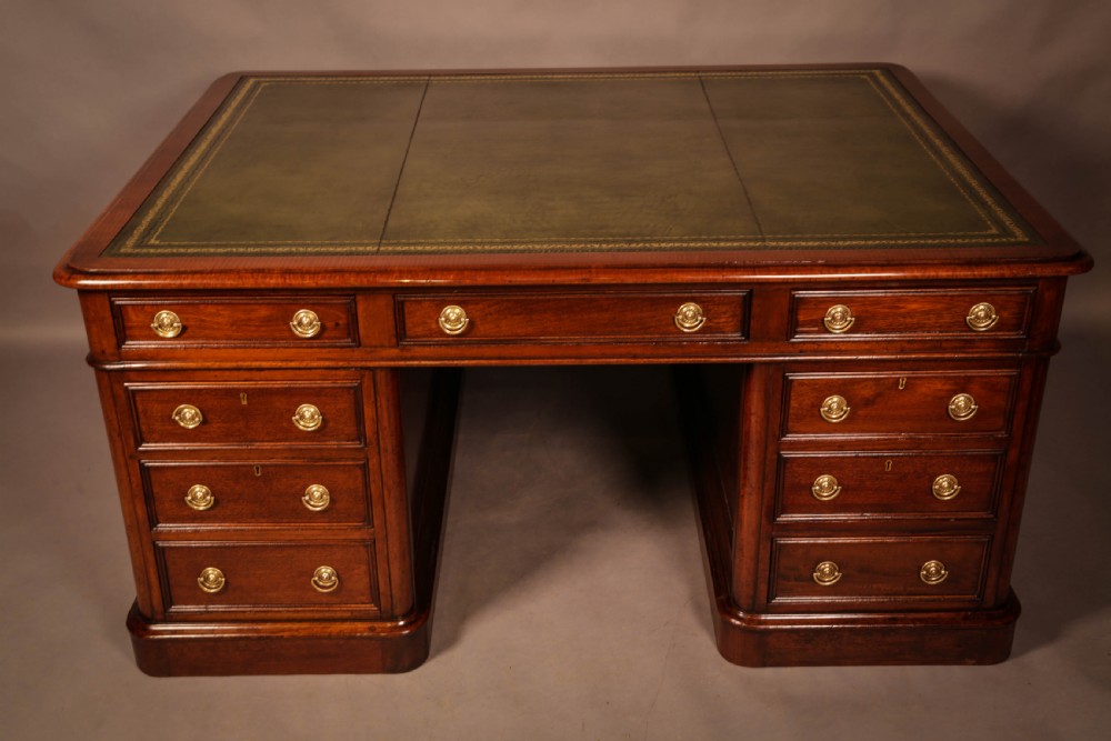 A Victorian Mahogany Partners Desk  View II