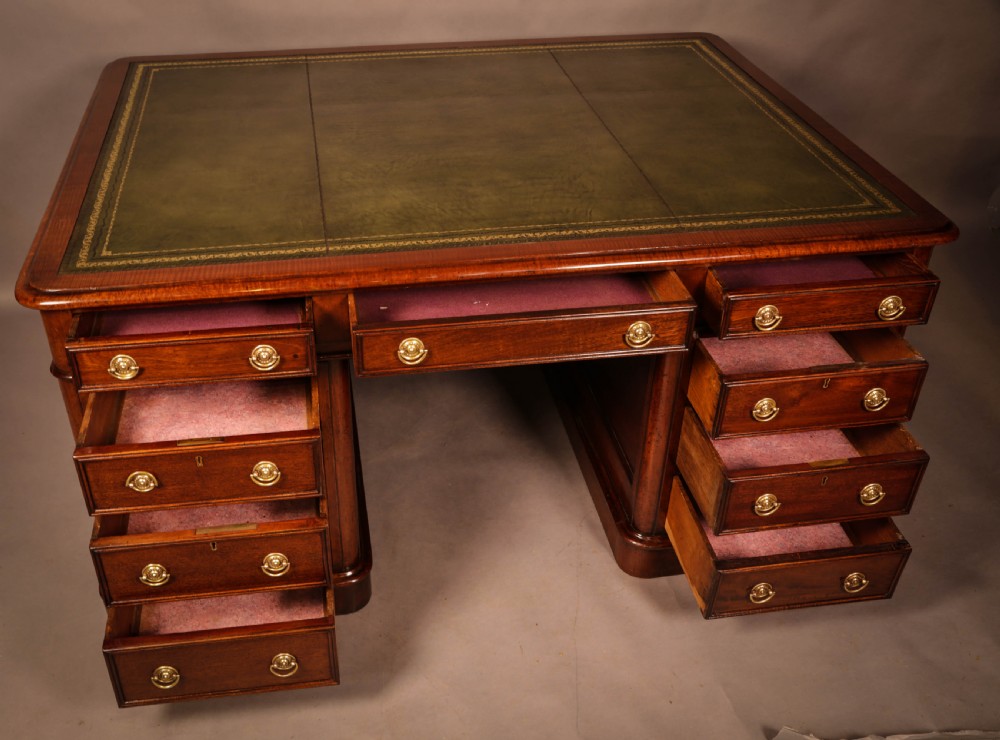 A Victorian Mahogany Partners Desk  View VII