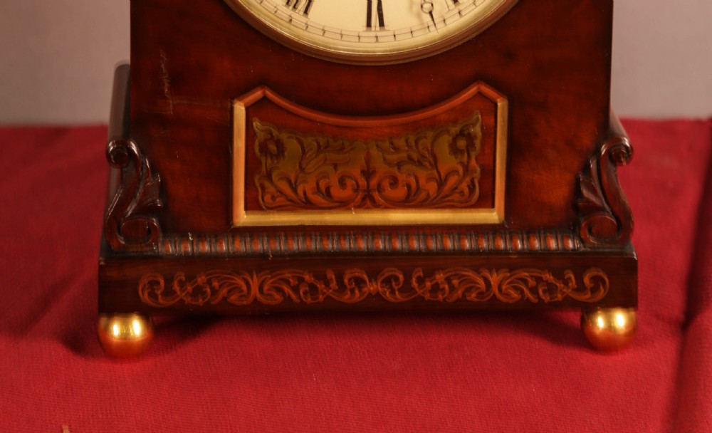 Regency Brass Inlaid Bracket Clock View IV