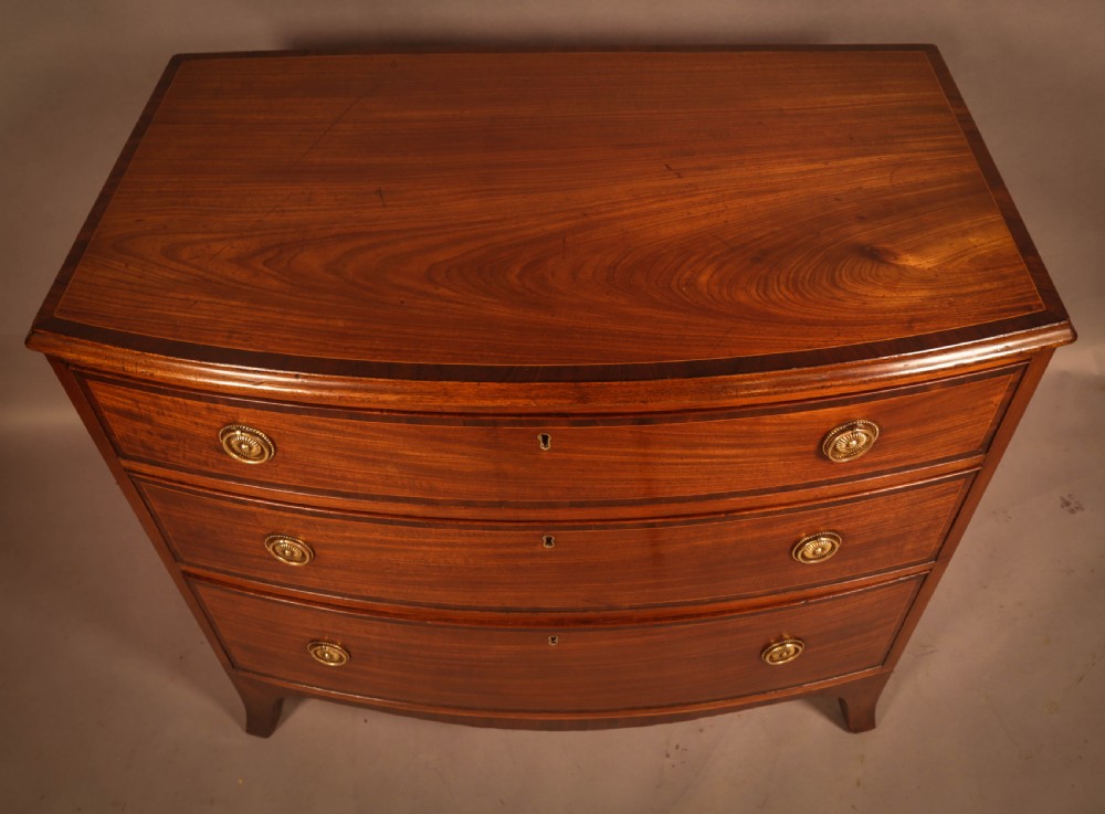 A Very Good Georgian 3 High Bow Front Chest View III