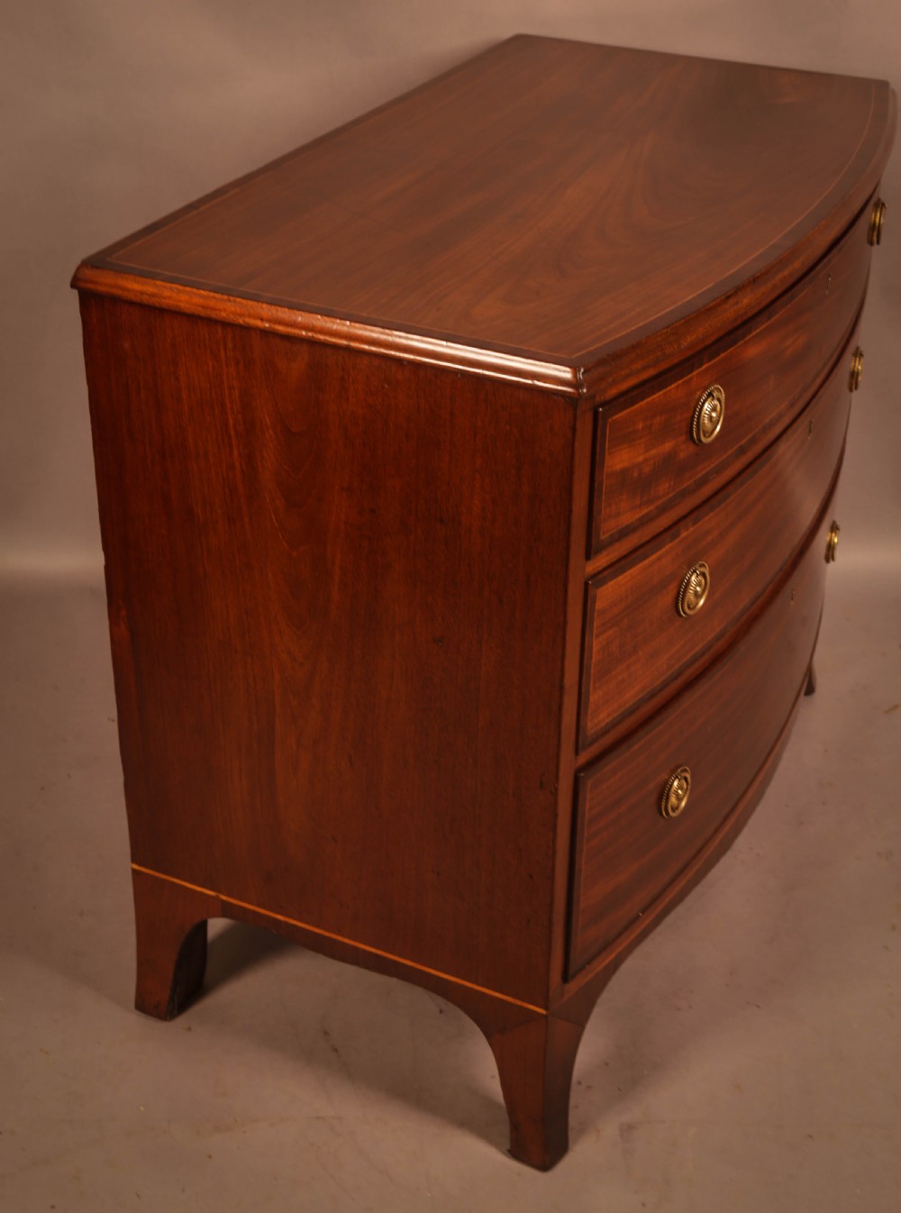 A Very Good Georgian 3 High Bow Front Chest View VII