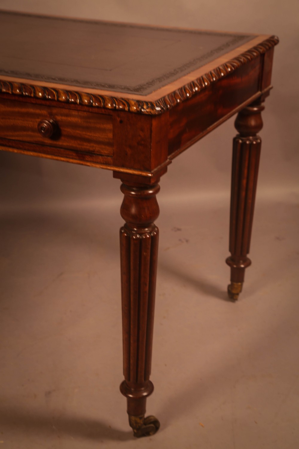 A victorian 2 Drawer Library Table Mahogany View VIII