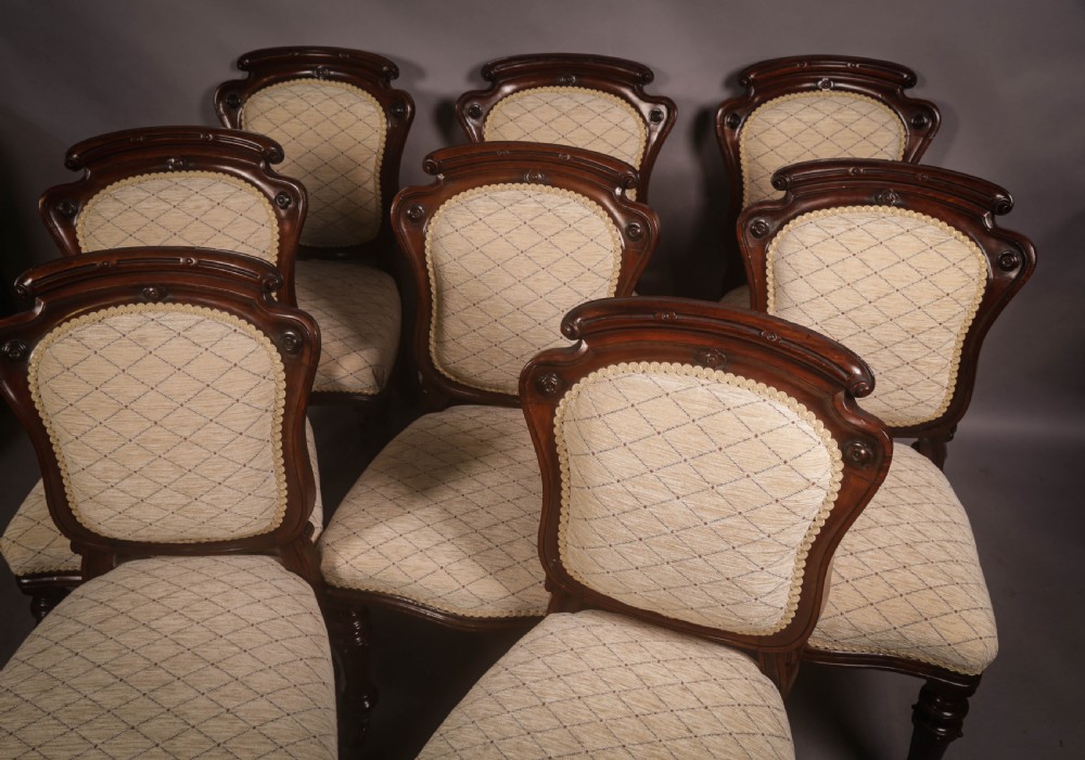 A Quality Set of 8 Victorian Dining Chairs Mahogany View III
