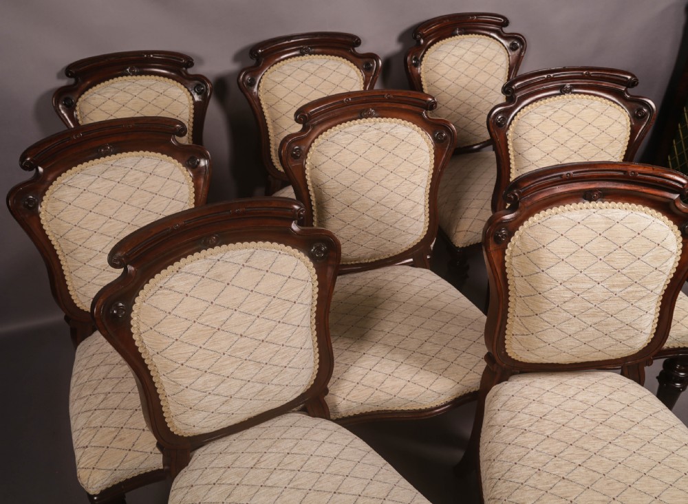 A Quality Set of 8 Victorian Dining Chairs Mahogany View IV