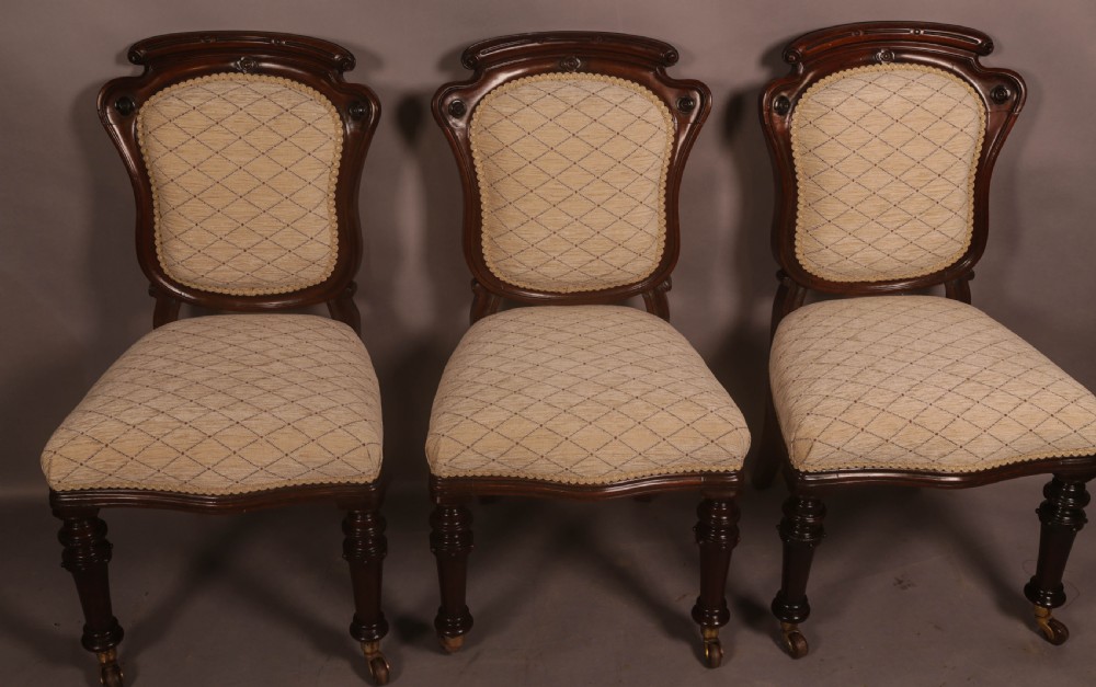 A Quality Set of 8 Victorian Dining Chairs Mahogany View V