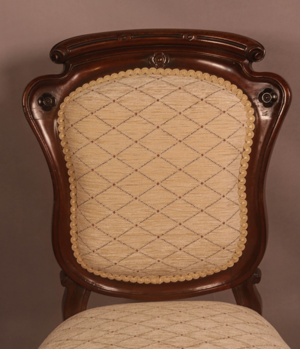 A Quality Set of 8 Victorian Dining Chairs Mahogany View XII