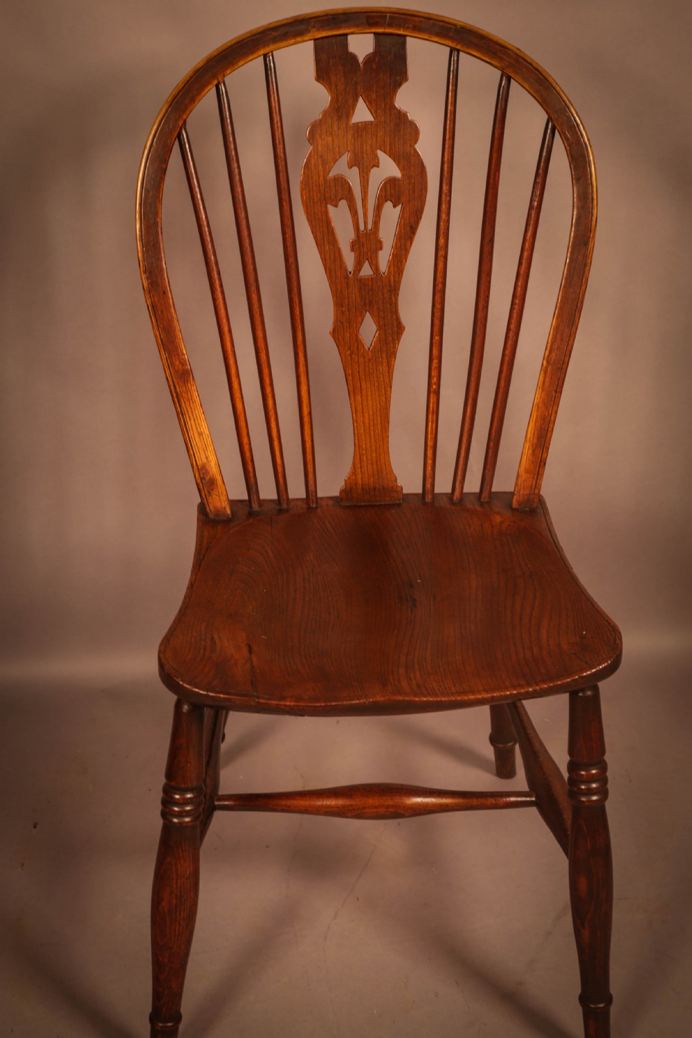 A Pair of 19th century hoop back kitchen chairs wheatsheaf splat View III