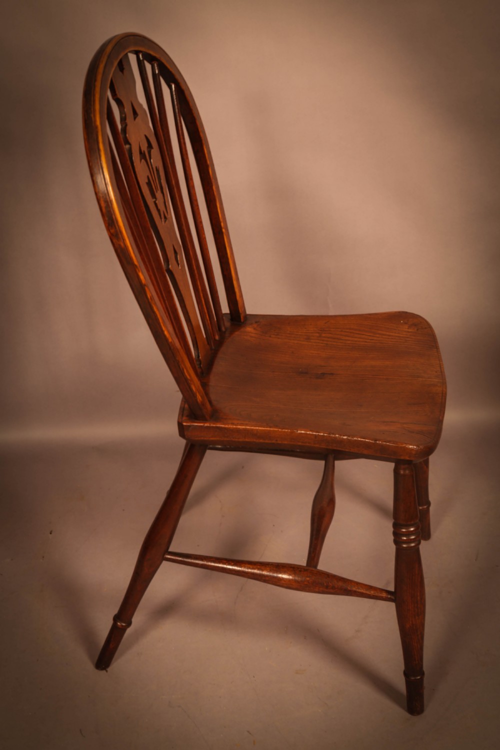 A Pair of 19th century hoop back kitchen chairs wheatsheaf splat View IV