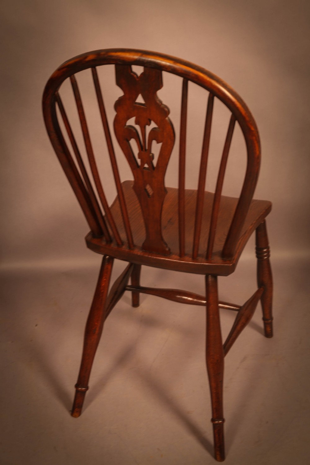 A Pair of 19th century hoop back kitchen chairs wheatsheaf splat View V
