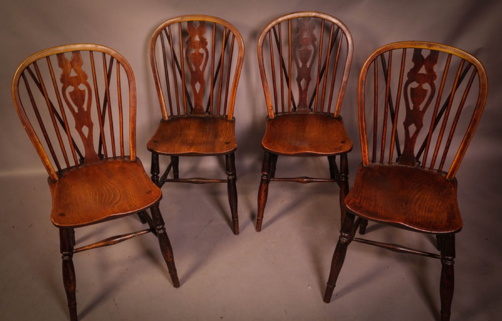A Good set of 4 Kitchen Windsor Chairs Singles