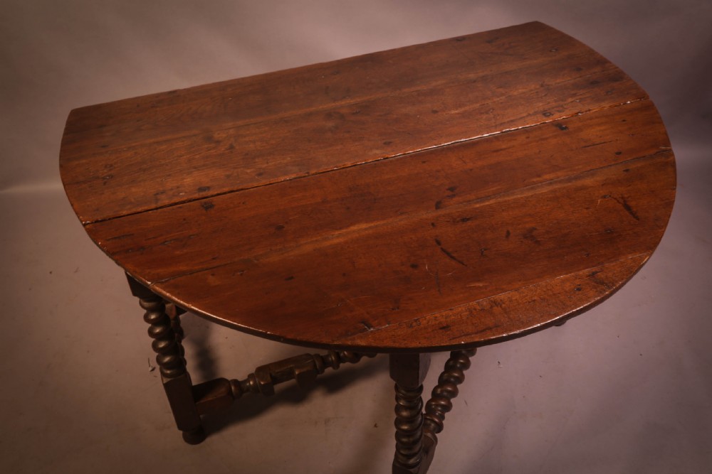 17th century Oak Gate Leg Dining Table View V