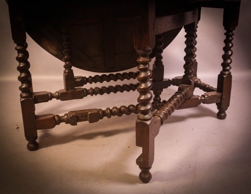 17th century Oak Gate Leg Dining Table View VI