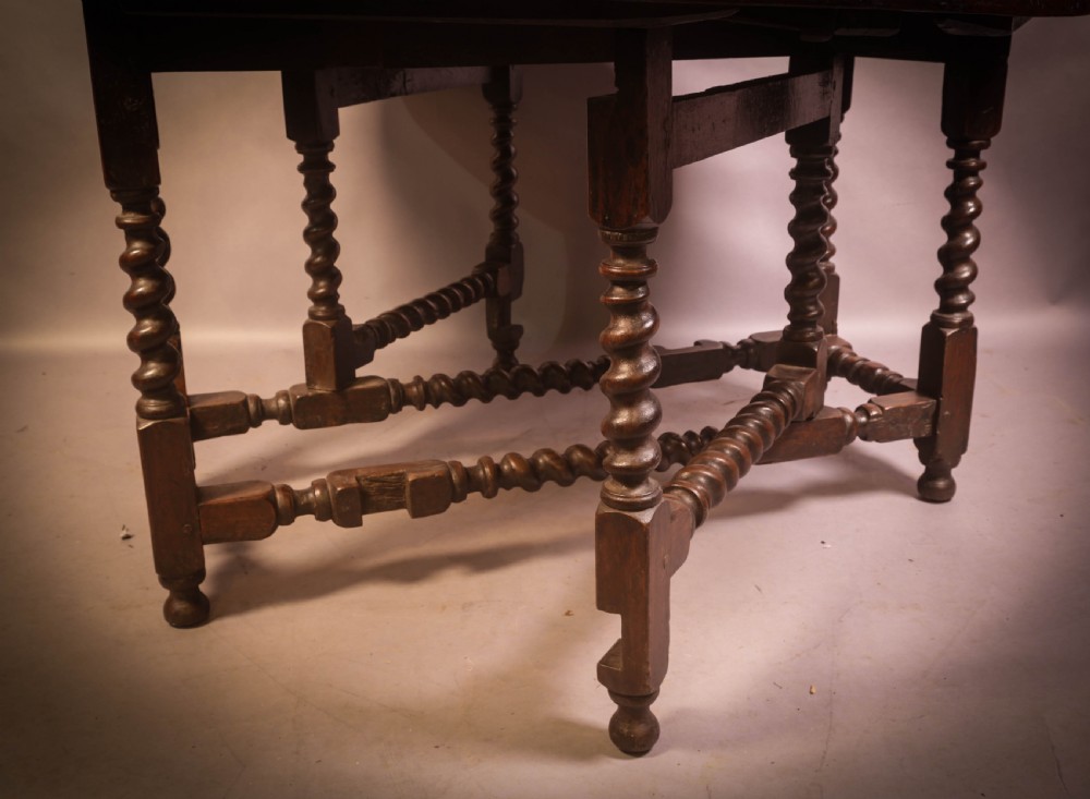 17th century Oak Gate Leg Dining Table View VIII