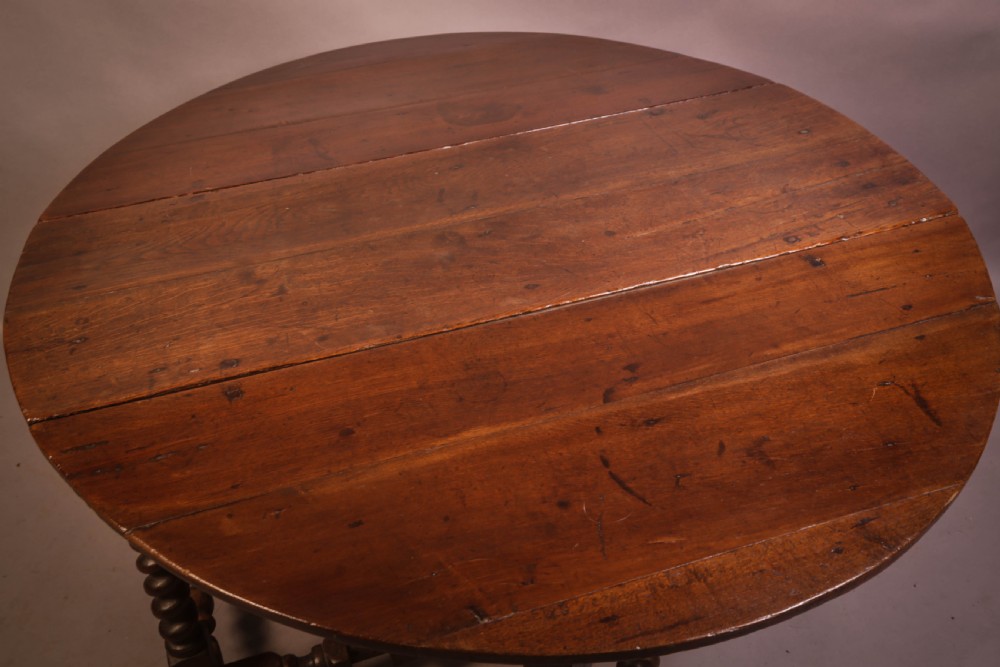 17th century Oak Gate Leg Dining Table View X