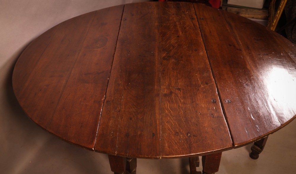 17th century Oak Gate Leg Dining Table View XI
