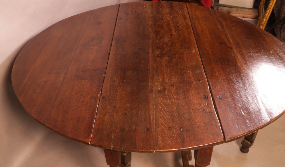 17th century Oak Gate Leg Dining Table View XII