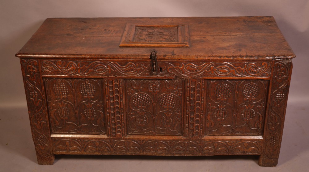 A Good 17th century Coffer in Oak View II