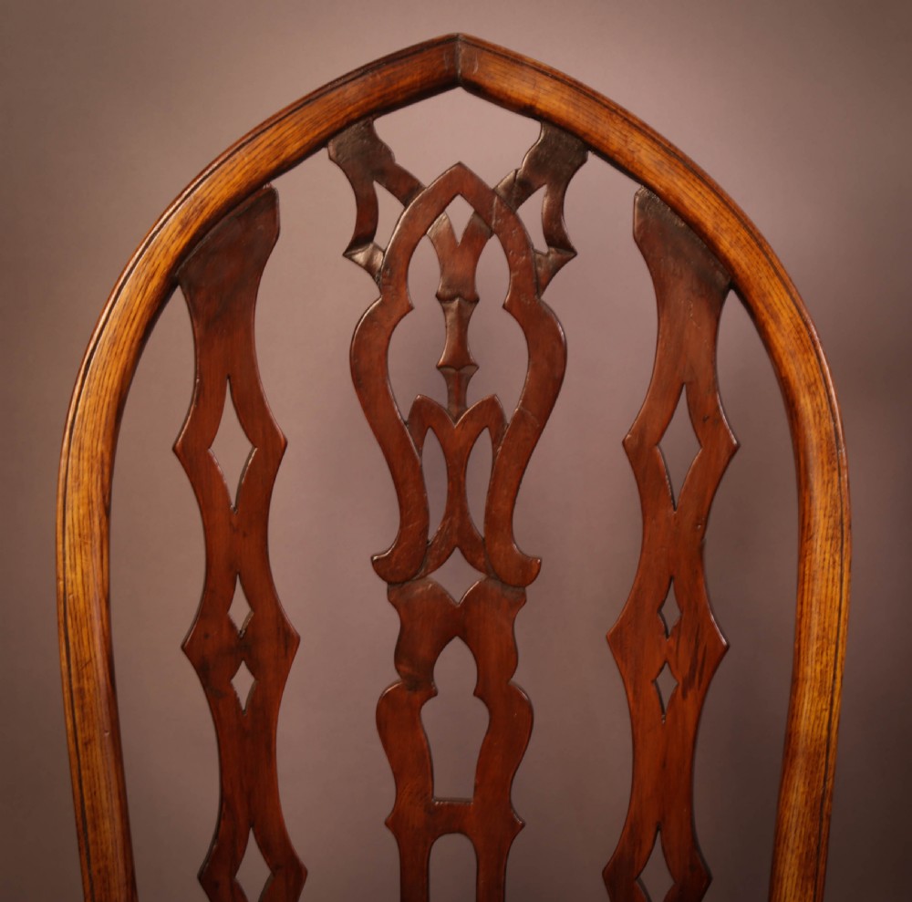 A Rare Pair Of Gothic Kitchen Chairs c 1880 View III