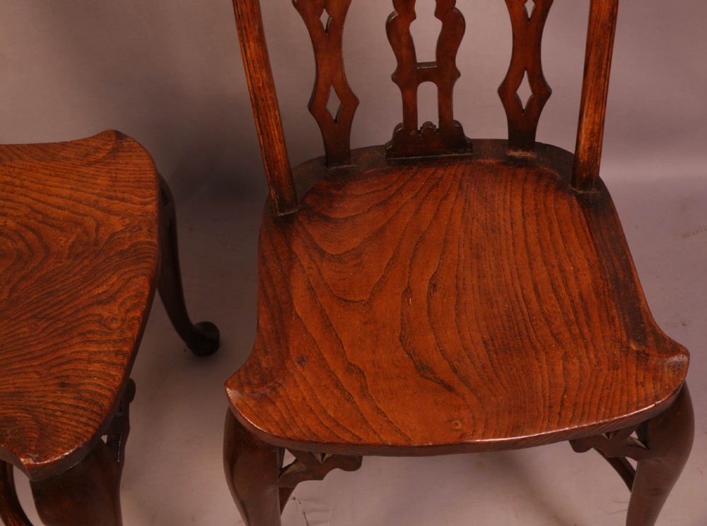 A Rare Pair Of Gothic Kitchen Chairs c 1880 View VIII