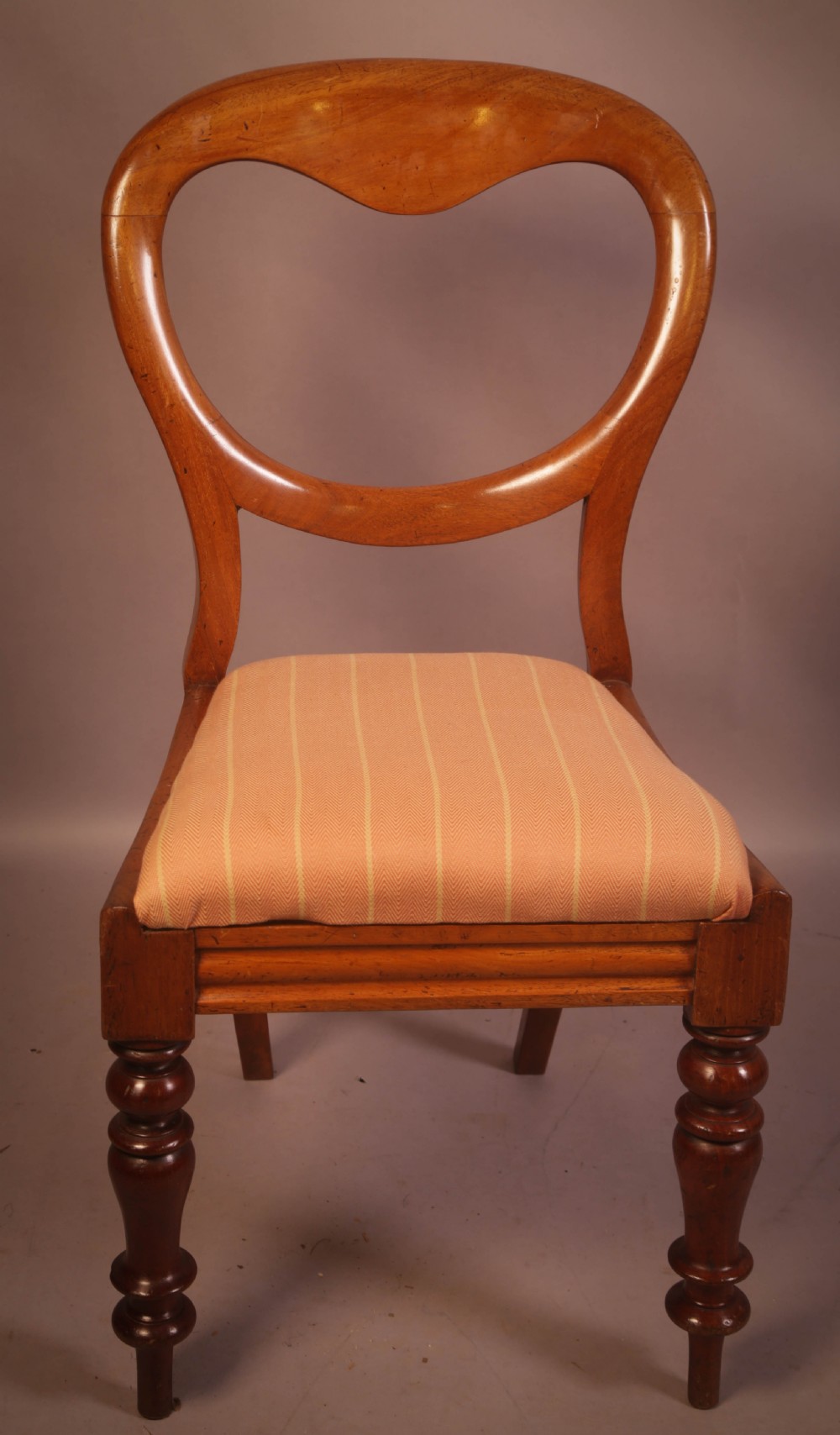 A Set of 4 Victorian Mahogany Balloon Back Dining Chairs View IV