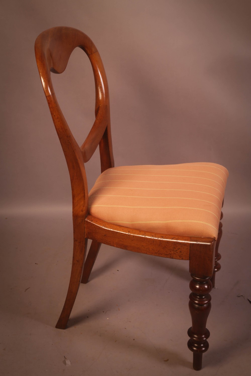 A Set of 4 Victorian Mahogany Balloon Back Dining Chairs View V