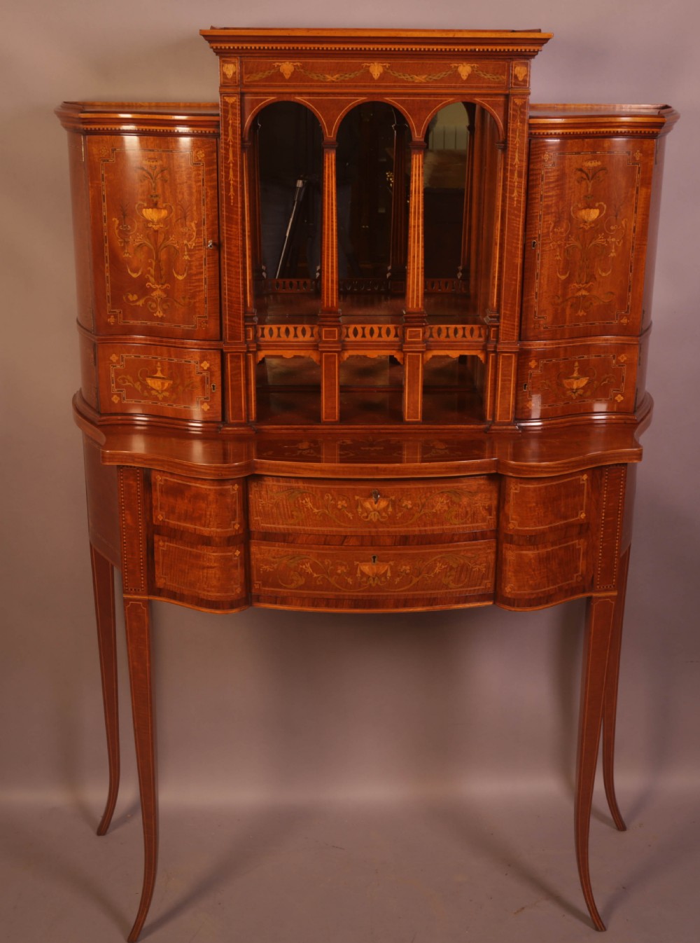 A Fantastic Victorian Salon Cabinet in Mahogany with Inlay