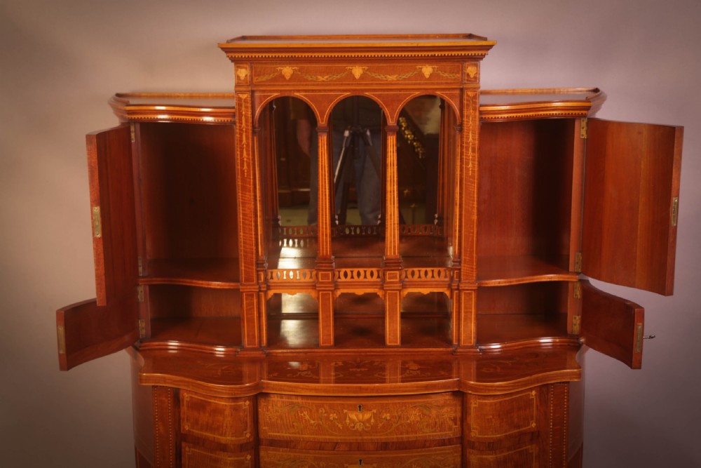 A Fantastic Victorian Salon Cabinet in Mahogany with Inlay View IV