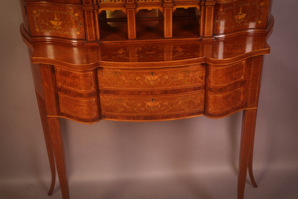 A Fantastic Victorian Salon Cabinet in Mahogany with Inlay View VI