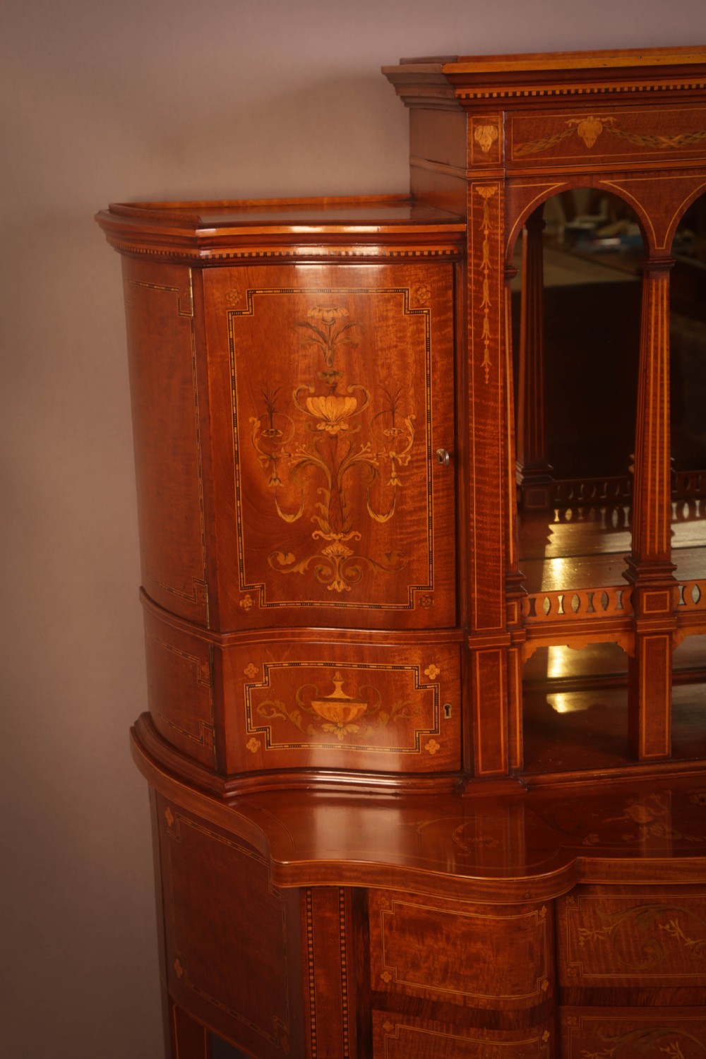A Fantastic Victorian Salon Cabinet in Mahogany with Inlay View VII
