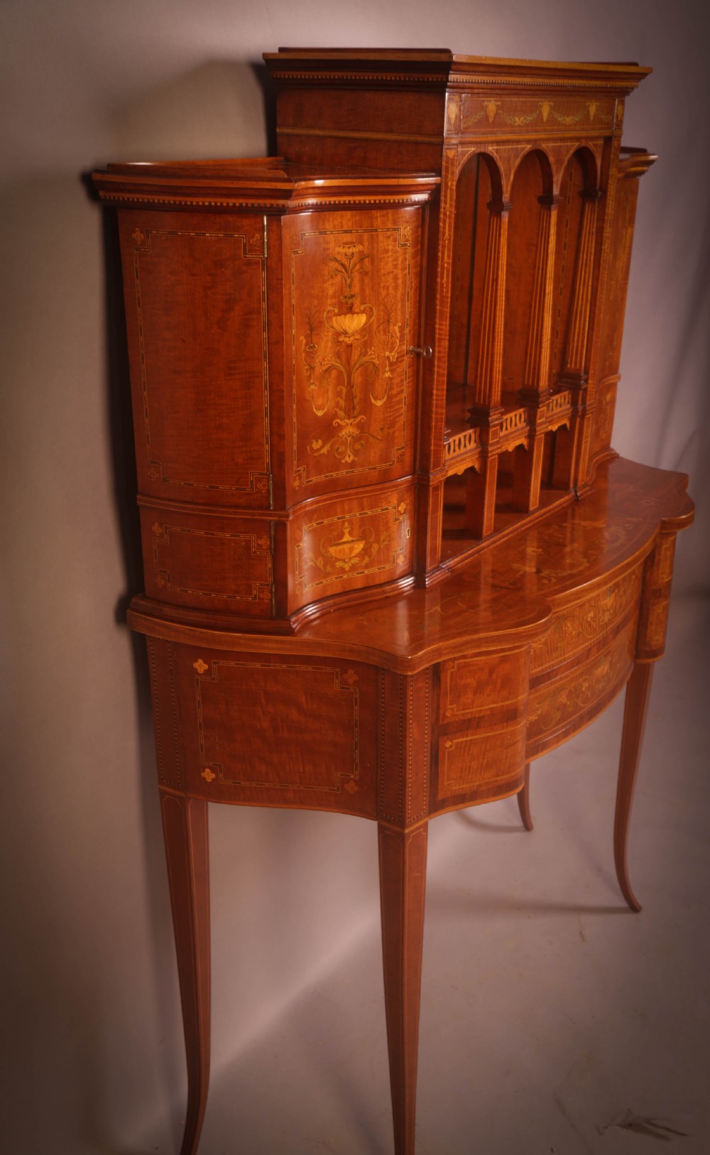 A Fantastic Victorian Salon Cabinet in Mahogany with Inlay View IX