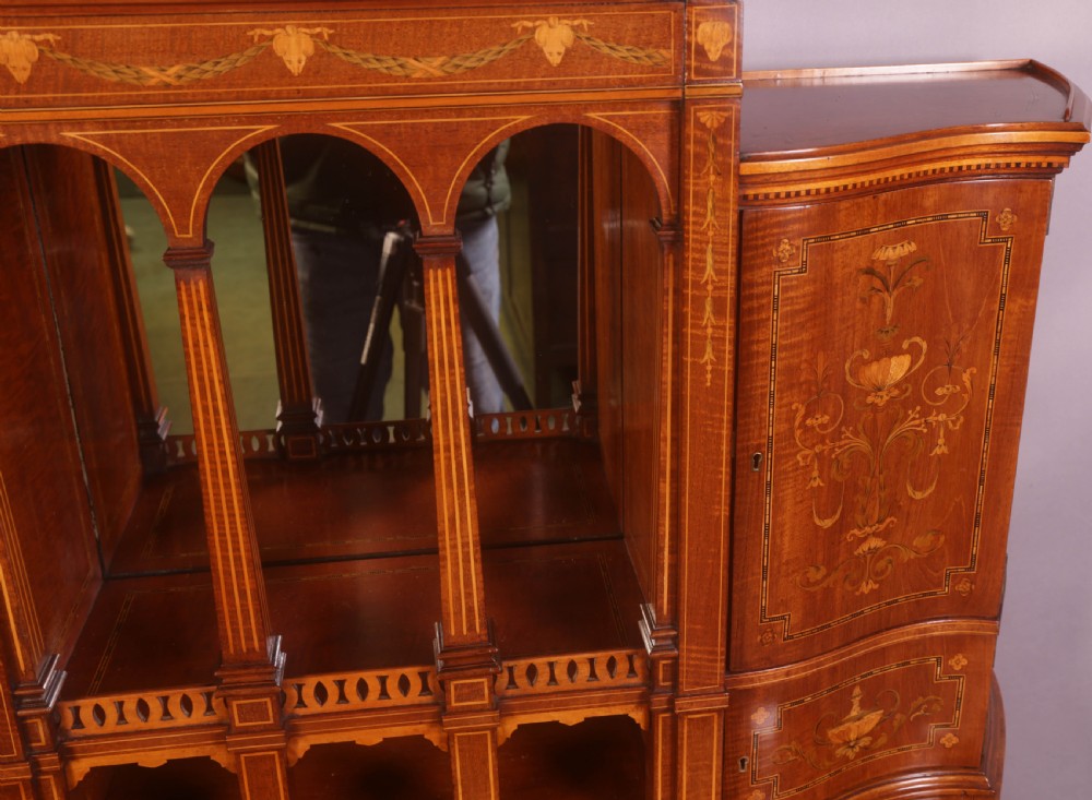 A Fantastic Victorian Salon Cabinet in Mahogany with Inlay View XIII