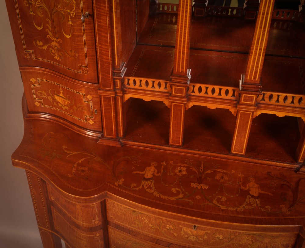A Fantastic Victorian Salon Cabinet in Mahogany with Inlay View XIV