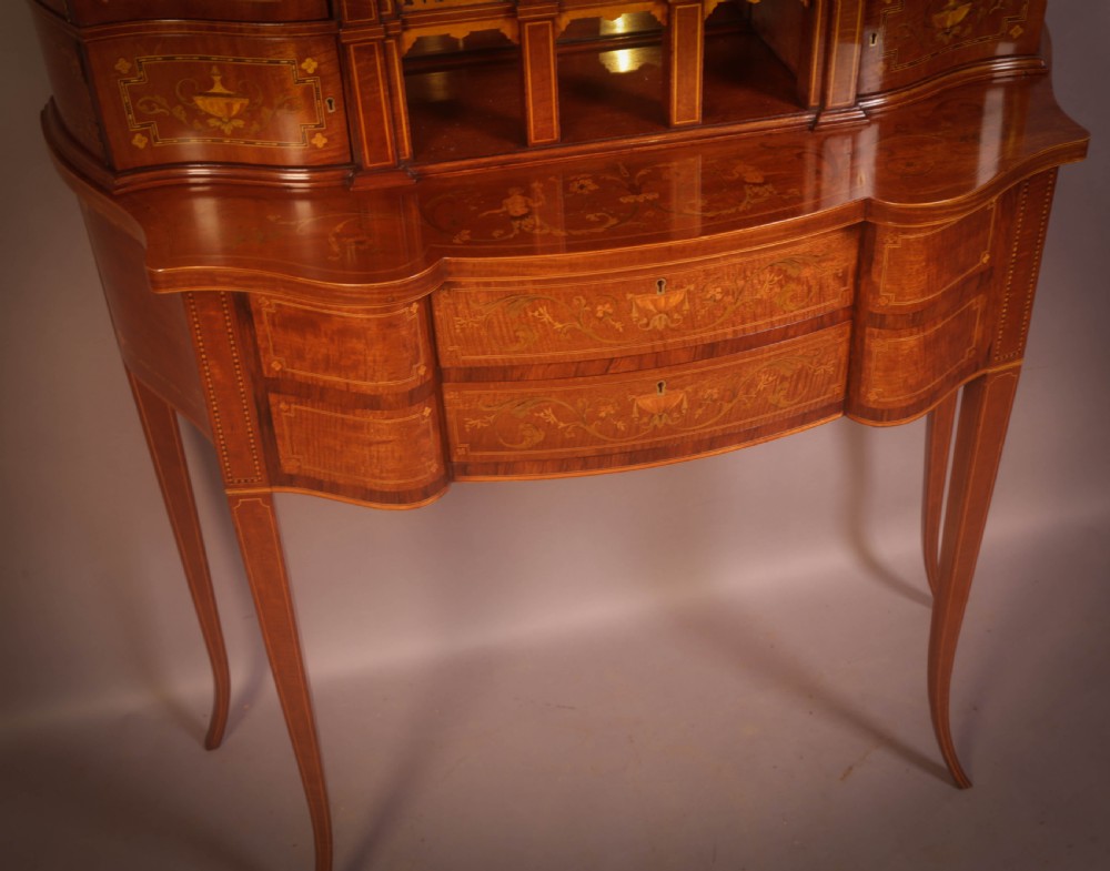 A Fantastic Victorian Salon Cabinet in Mahogany with Inlay View XV