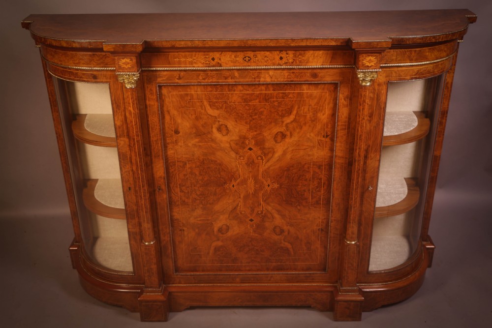 A Good Burr Walnut Credenza