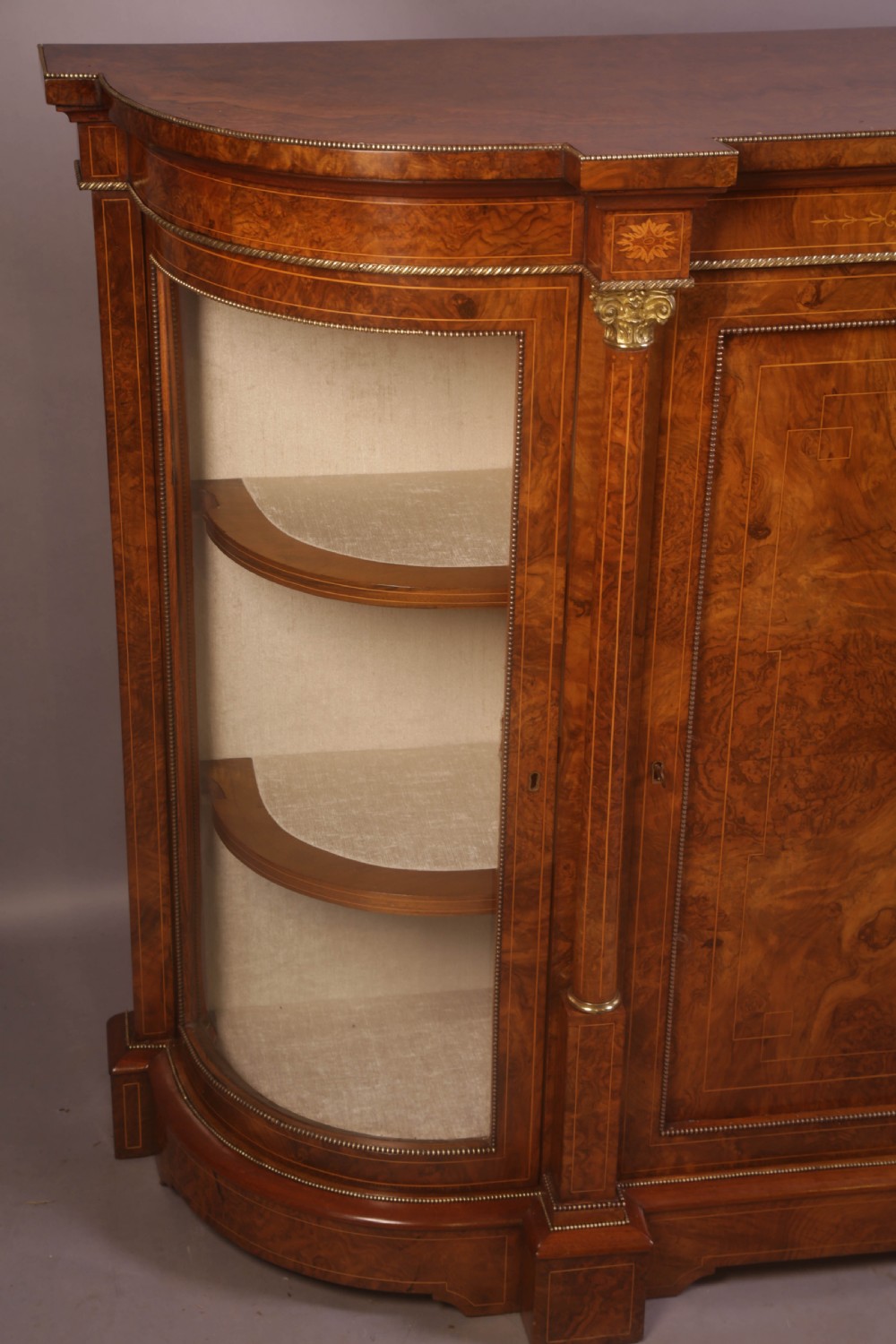 A Good Burr Walnut Credenza View II