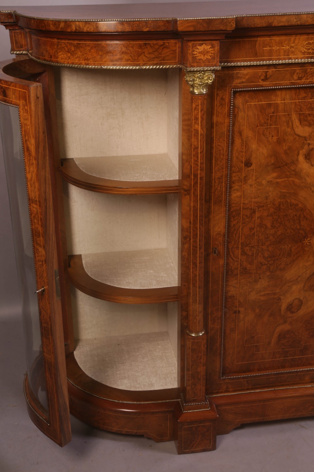 A Good Burr Walnut Credenza View IV
