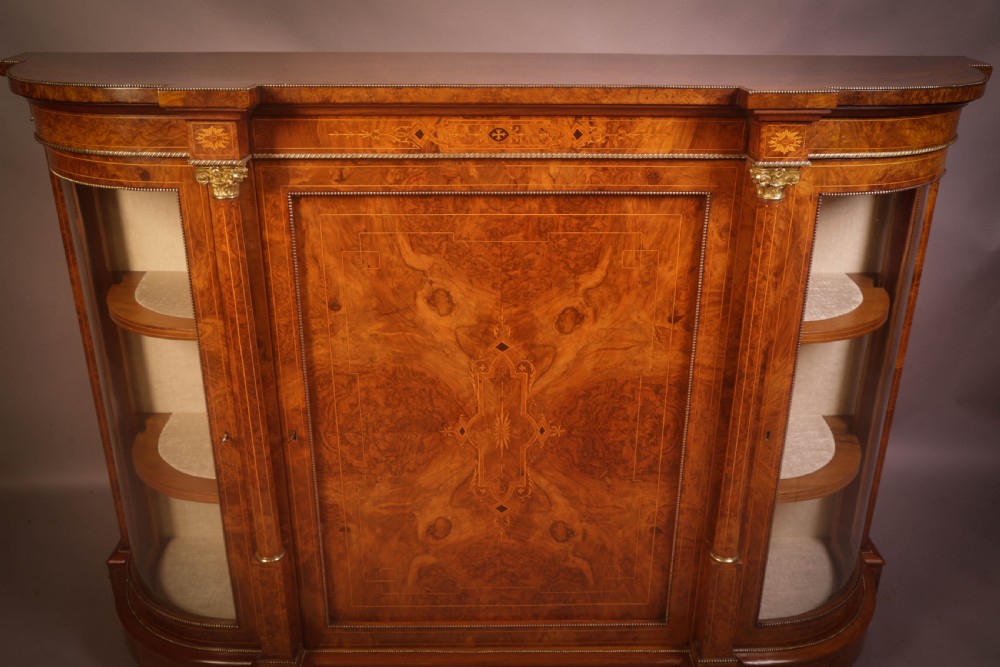 A Good Burr Walnut Credenza View V