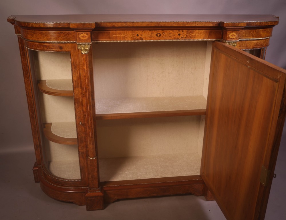 A Good Burr Walnut Credenza View VI