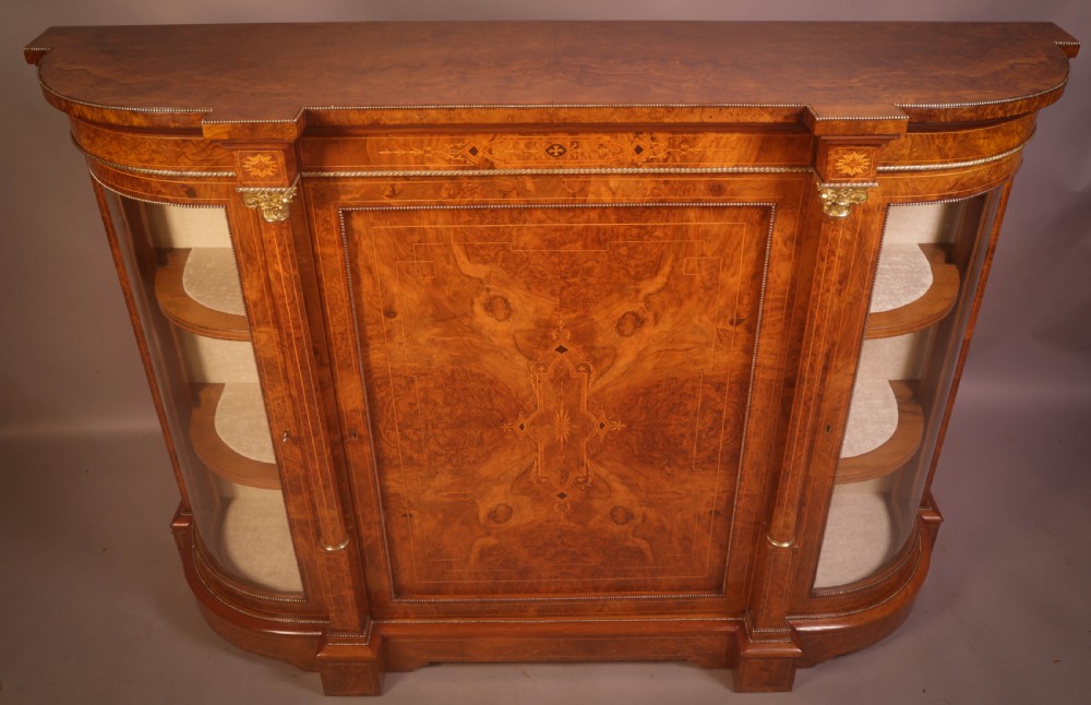 A Good Burr Walnut Credenza View X